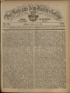 Der Bote aus dem Riesen-Gebirge : Zeitung für alle Stände, R. 64, 1876, nr 105