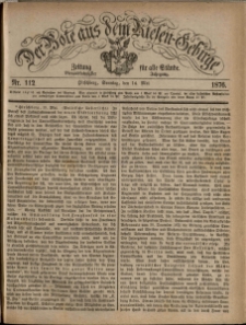 Der Bote aus dem Riesen-Gebirge : Zeitung für alle Stände, R. 64, 1876, nr 112