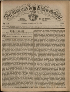 Der Bote aus dem Riesen-Gebirge : Zeitung für alle Stände, R. 64, 1876, nr 118