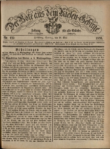 Der Bote aus dem Riesen-Gebirge : Zeitung f&uuml;r alle St&auml;nde, R. 64, 1876, nr 123