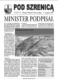 Pod Szrenicą : miejski biuletyn informacyjny, 2007, nr 3 (3) [Dokument elektroniczny]
