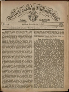 Der Bote aus dem Riesen-Gebirge : Zeitung f&uuml;r alle St&auml;nde, R. 64, 1876, nr 161