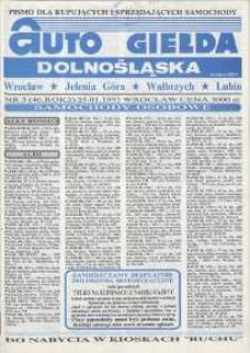 Auto Giełda Dolnośląska : pismo dla kupujących i sprzedających samochody, R. 2, 1993, nr 3 (40) [25.01]