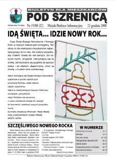 Pod Szrenicą : miejski biuletyn informacyjny, 2008, nr 15 (22) [Dokument elektroniczny]