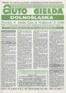 Auto Giełda Dolnośląska : pismo dla kupujących i sprzedających samochody, R. 2, 1993, nr 5 (42) [8.02]