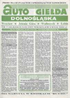 Auto Giełda Dolnośląska : pismo dla kupujących i sprzedających samochody, R. 2, 1993, nr 5 (42) [8.02]