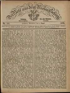 Der Bote aus dem Riesen-Gebirge : Zeitung für alle Stände, R. 64, 1876, nr 181