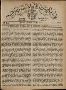 Der Bote aus dem Riesen-Gebirge : Zeitung für alle Stände, R. 64, 1876, nr 187