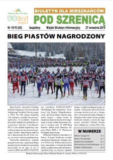 Pod Szrenicą : miejski biuletyn informacyjny : biuletyn dla mieszkańc&oacute;w, 2010, nr 15 (55) [Dokument elektroniczny]