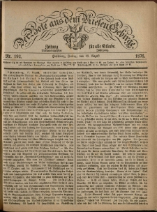 Der Bote aus dem Riesen-Gebirge : Zeitung für alle Stände, R. 64, 1876, nr 192