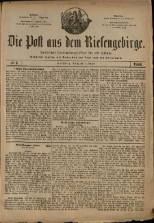 Die Post aus dem Riesengebirge, 1884, nr 3