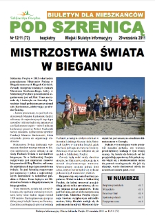 Pod Szrenicą : miejski biuletyn informacyjny : biuletyn dla mieszkańców, 2011, nr 12 (72) [Dokument elektroniczny]