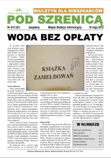 Pod Szrenicą : miejski biuletyn informacyjny : biuletyn dla mieszkańc&oacute;w, 2012, nr 5 (81) [Dokument elektroniczny]