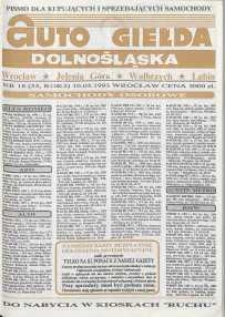 Auto Giełda Dolnośląska : pismo dla kupujących i sprzedających samochody, R. 2, 1993, nr 18 (55) [10.05]