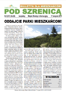 Pod Szrenicą : miejski biuletyn informacyjny : biuletyn dla mieszkańców, 2012, nr 8-9 (84-85) [Dokument elektroniczny]