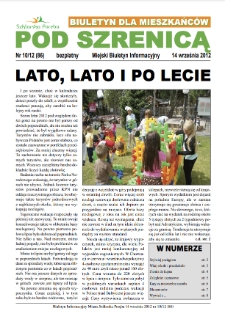 Pod Szrenicą : miejski biuletyn informacyjny : biuletyn dla mieszkańców, 2012, nr 10 (86) [Dokument elektroniczny]