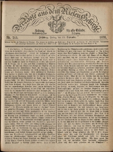 Der Bote aus dem Riesen-Gebirge : Zeitung für alle Stände, R. 64, 1876, nr 215