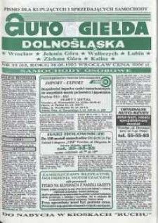 Auto Giełda Dolnośląska : pismo dla kupujących i sprzedających samochody, R. 2, 1993, nr 25 (62) [28.06]