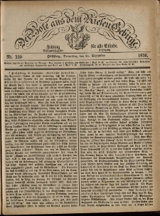 Der Bote aus dem Riesen-Gebirge : Zeitung für alle Stände, R. 64, 1876, nr 220