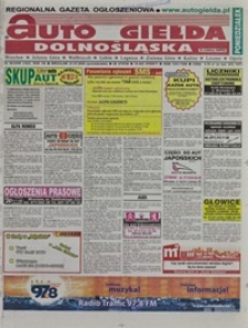 Auto Giełda Dolnośląska : regionalna gazeta ogłoszeniowa, 2009, nr 86 (1923) [27.07]