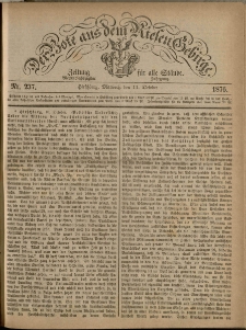 Der Bote aus dem Riesen-Gebirge : Zeitung für alle Stände, R. 64, 1876, nr 237