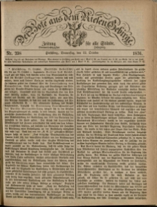 Der Bote aus dem Riesen-Gebirge : Zeitung für alle Stände, R. 64, 1876, nr 238