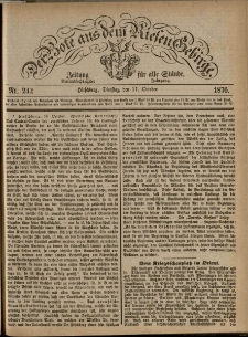 Der Bote aus dem Riesen-Gebirge : Zeitung für alle Stände, R. 64, 1876, nr 242
