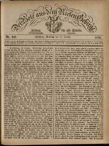 Der Bote aus dem Riesen-Gebirge : Zeitung für alle Stände, R. 64, 1876, nr 243