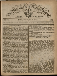 Der Bote aus dem Riesen-Gebirge : Zeitung für alle Stände, R. 64, 1876, nr 244