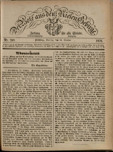 Der Bote aus dem Riesen-Gebirge : Zeitung für alle Stände, R. 64, 1876, nr 248