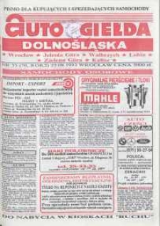 Auto Giełda Dolnośląska : pismo dla kupujących i sprzedających samochody, R. 2, 1993, nr 33 (70) [23.08]