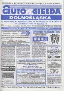 Auto Giełda Dolnośląska : pismo dla kupujących i sprzedających samochody, R. 2, 1993, nr 34 (71) [30.08]