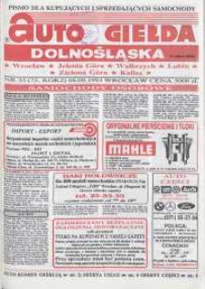 Auto Giełda Dolnośląska : pismo dla kupujących i sprzedających samochody, R. 2, 1993, nr 35 (72) [6.09]