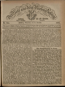 Der Bote aus dem Riesen-Gebirge : Zeitung für alle Stände, R. 64, 1876, nr 264