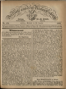 Der Bote aus dem Riesen-Gebirge : Zeitung für alle Stände, R. 64, 1876, nr 279