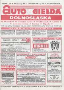 Auto Giełda Dolnośląska : pismo dla kupujących i sprzedających samochody, R. 2, 1993, nr 40 (77) [11.10]