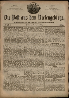 Die Post aus dem Riesengebirge, 1884, nr 53