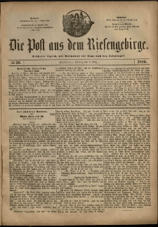 Die Post aus dem Riesengebirge, 1884, nr 59