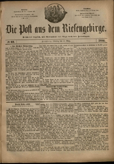 Die Post aus dem Riesengebirge, 1884, nr 60