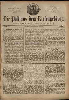 Die Post aus dem Riesengebirge, 1884, nr 64