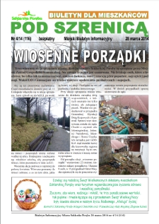 Pod Szrenicą : miejski biuletyn informacyjny : biuletyn dla mieszkańc&oacute;w, 2014, nr 4 (116) [Dokument elektroniczny]