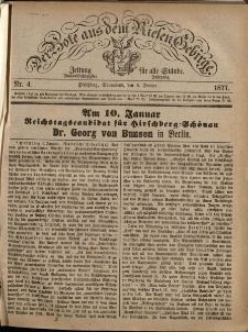 Der Bote aus dem Riesen-Gebirge : Zeitung für alle Stände, R. 65, 1877, nr 4