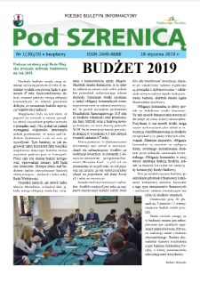 Pod Szrenicą : miejski biuletyn informacyjny, 2019, nr 1 (39) [Dokument elektroniczny]