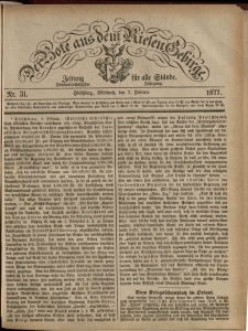 Der Bote aus dem Riesen-Gebirge : Zeitung für alle Stände, R. 65, 1877, nr 31