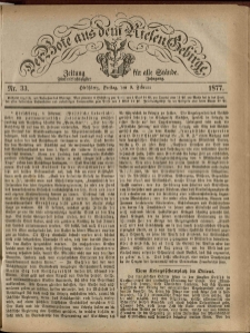 Der Bote aus dem Riesen-Gebirge : Zeitung für alle Stände, R. 65, 1877, nr 33