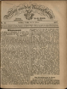 Der Bote aus dem Riesen-Gebirge : Zeitung für alle Stände, R. 65, 1877, nr 42