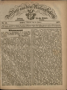 Der Bote aus dem Riesen-Gebirge : Zeitung für alle Stände, R. 65, 1877, nr 49