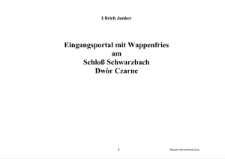 Eingangsportal mit Wappenfries am Schloß Schwarzbach - Dwór Czarne [Dokument elektroniczny]