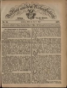 Der Bote aus dem Riesen-Gebirge : Zeitung für alle Stände, R. 65, 1877, nr 83