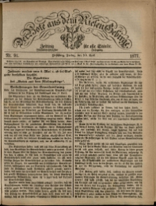 Der Bote aus dem Riesen-Gebirge : Zeitung für alle Stände, R. 65, 1877, nr 91